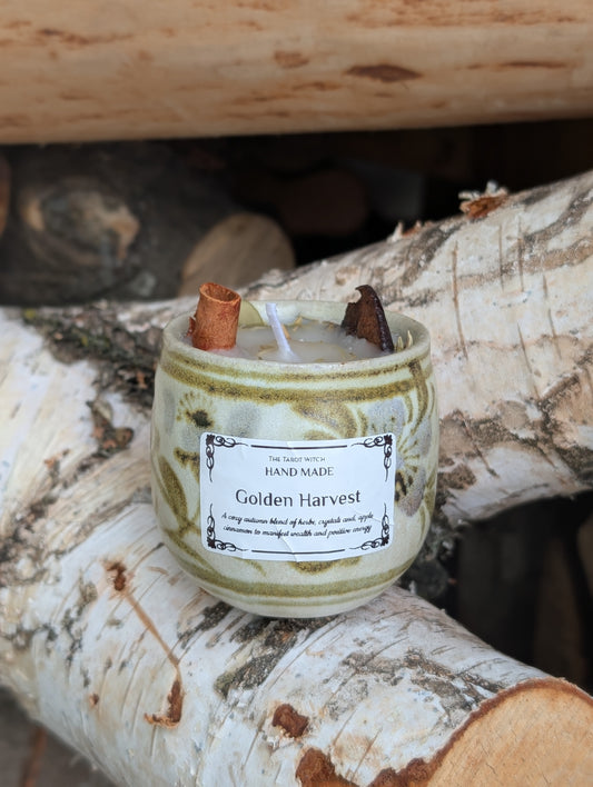 Golden Harvest Spell Candle