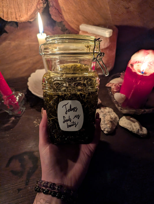 Jelousy feeds my beauty spell jar