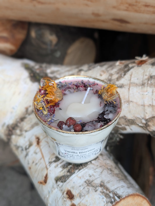 Vanilla Blossom Tea Cup Candle