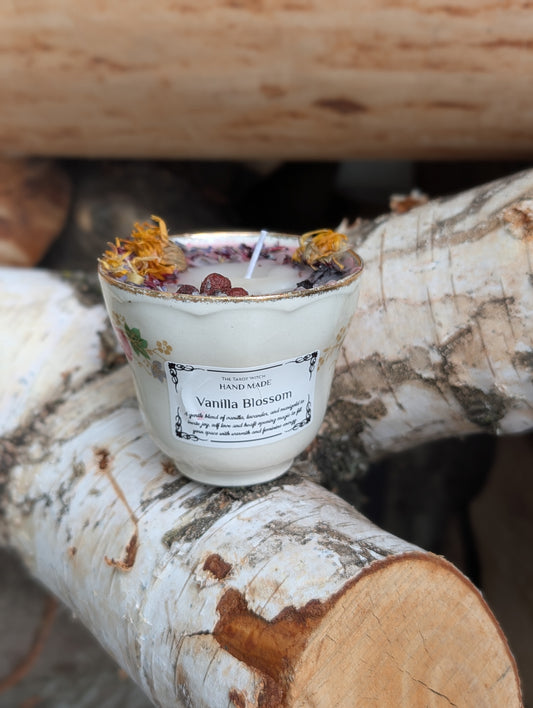 Vanilla Blossom Tea Cup Candle